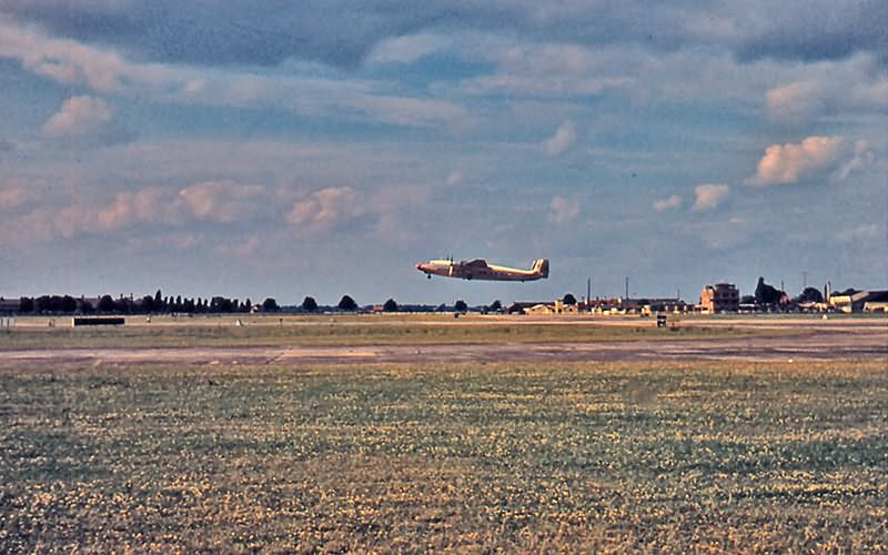 An Ambassador taking off